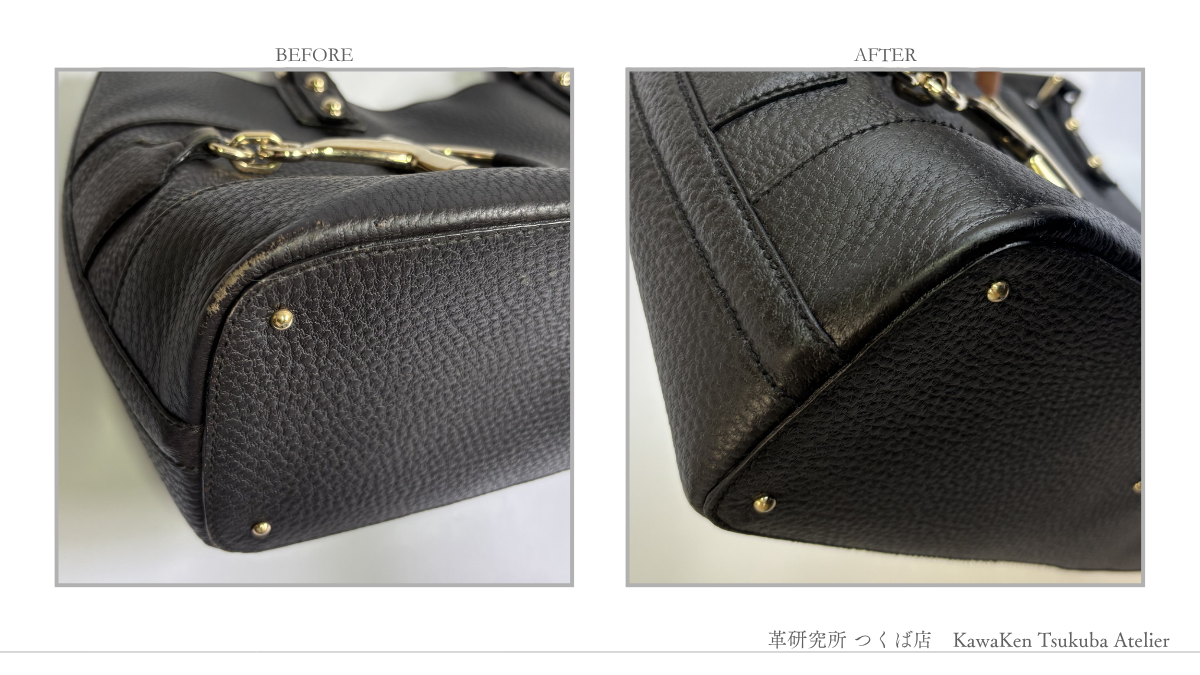 GUCCI　ハスラービットトートバッグ　スレ補修・染め直し・トップコート加工
